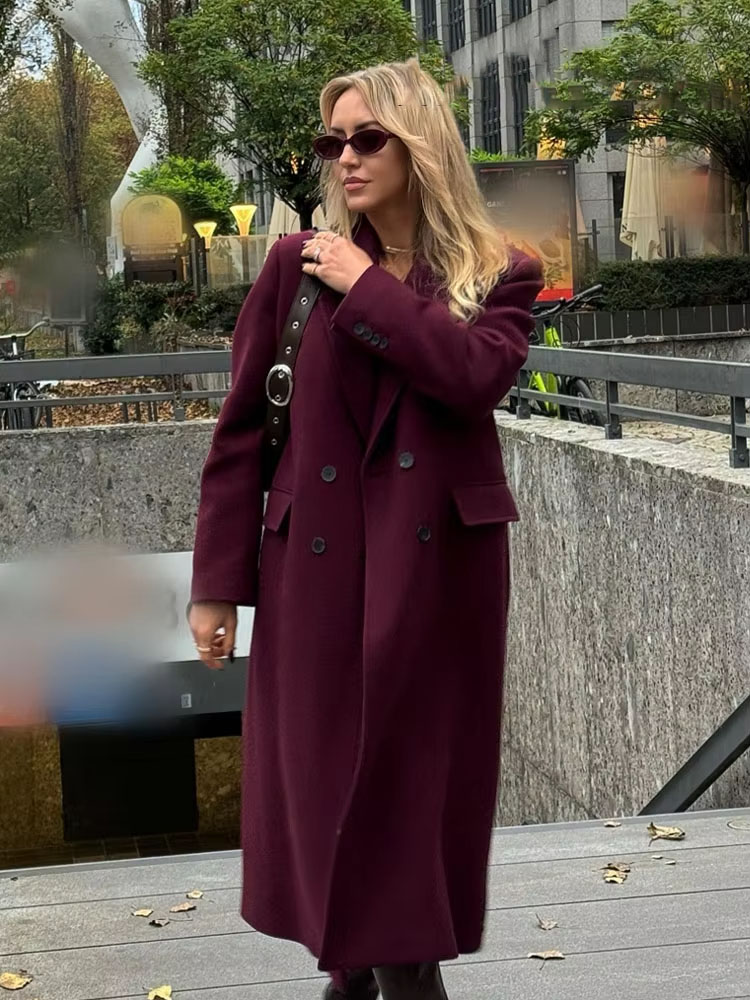 Wool Coat Peacoat - HH Autumn Winter Female Fashion Casual