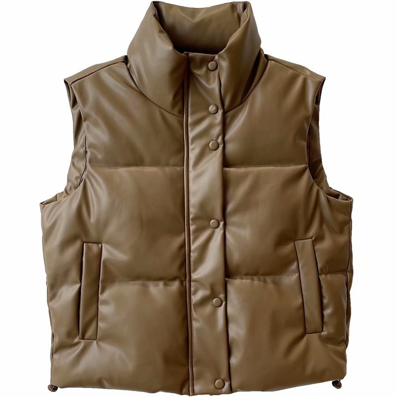 Real Leather Vest Women Winter - Wool Coat Peacoat recension och pris