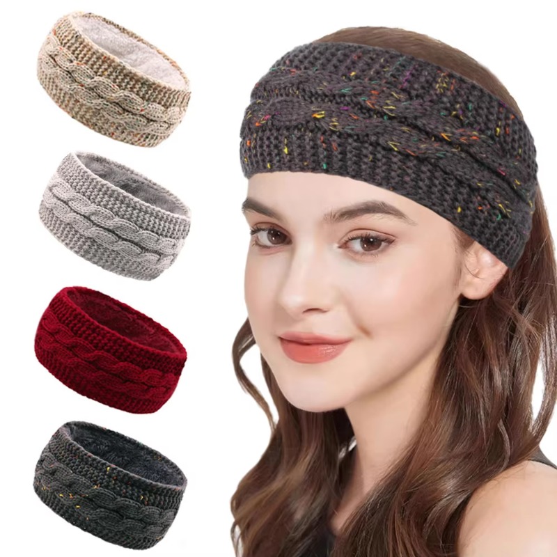 Women's Winter Chunky Knit Hea - Fleece Ear Warmer Band recension och pris