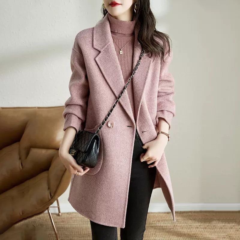 New Women's Korean Woolen Coat - Wool Coat Peacoat recension och pris
