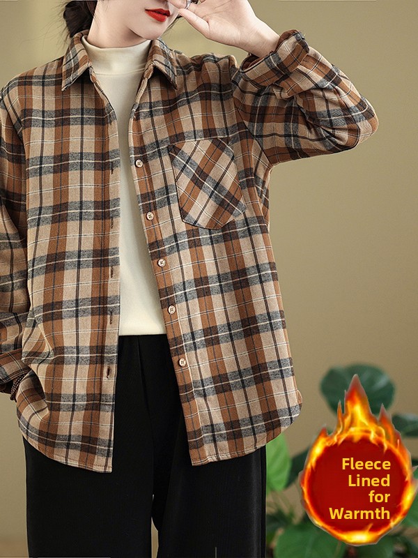 Plaid Flannel Long Sleeve Shir - Flannel Shirt Lined recension och pris