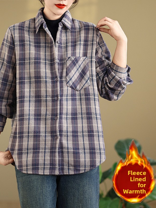 Plaid Flannel Long Sleeve Shir - Flannel Shirt Lined recension och pris