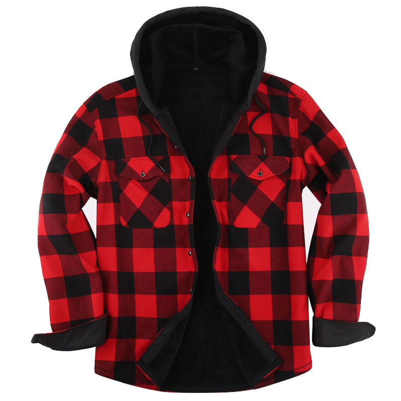 2023 New Autumn And Winter Men - Flannel Shirt Lined recension och pris
