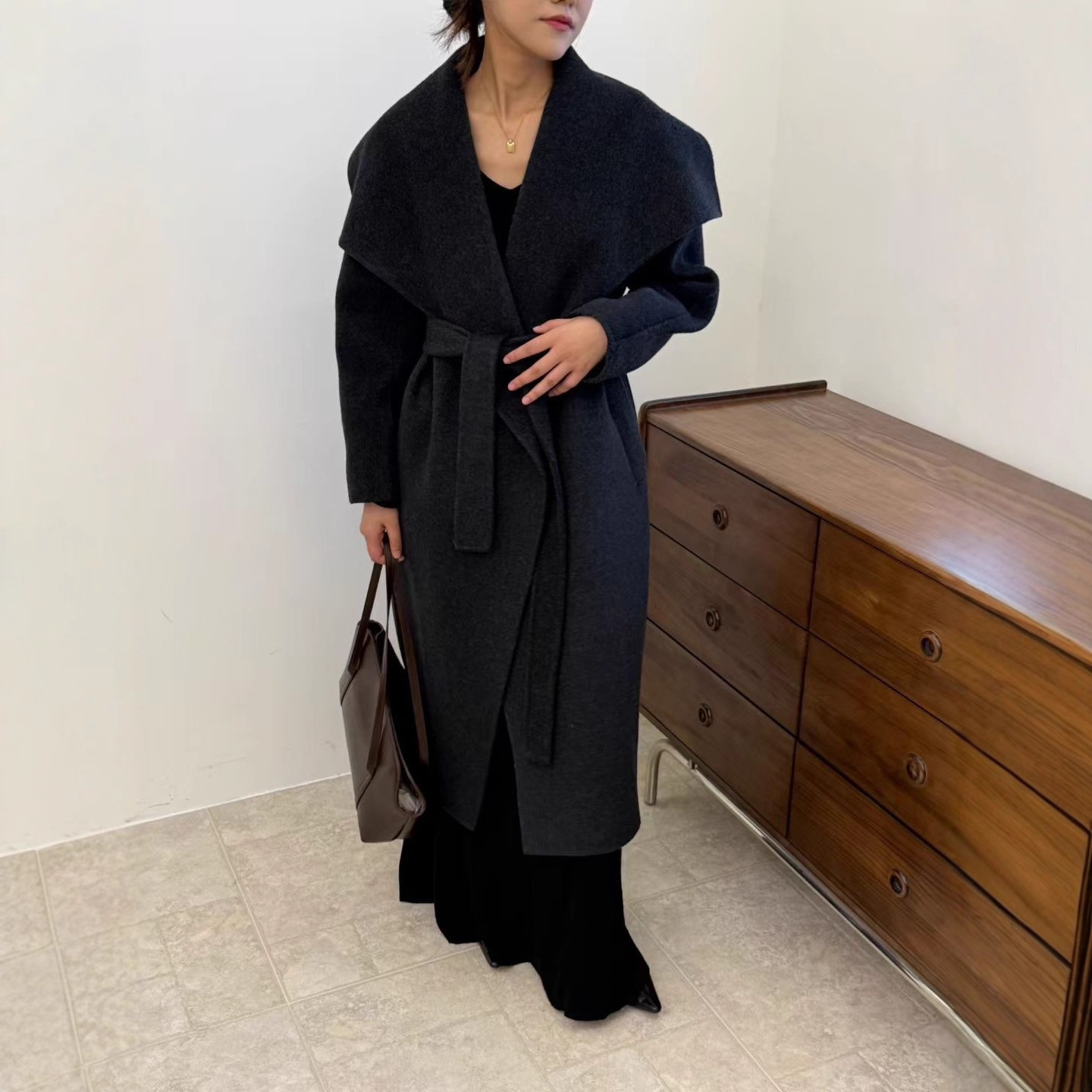 Turn Down Collar Double Wool S - Wool Coat Peacoat recension och pris