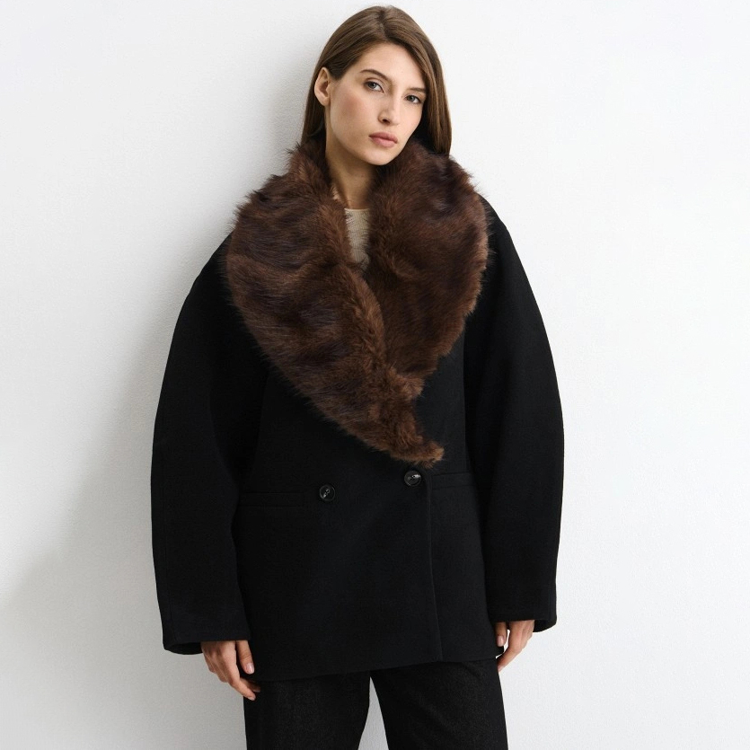 Women Oversized Double Breaste - Wool Coat Peacoat recension och pris